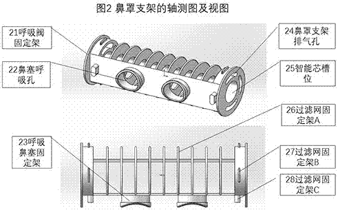 一种可更换功能智能芯的智能鼻罩的制作方法与工艺