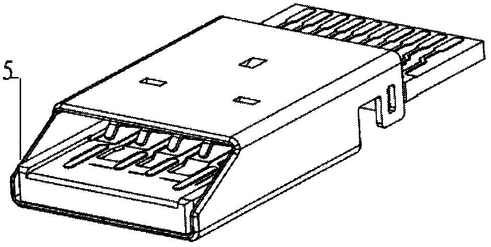 一种带斜角的USB3.0a/m连接器的制作方法与工艺