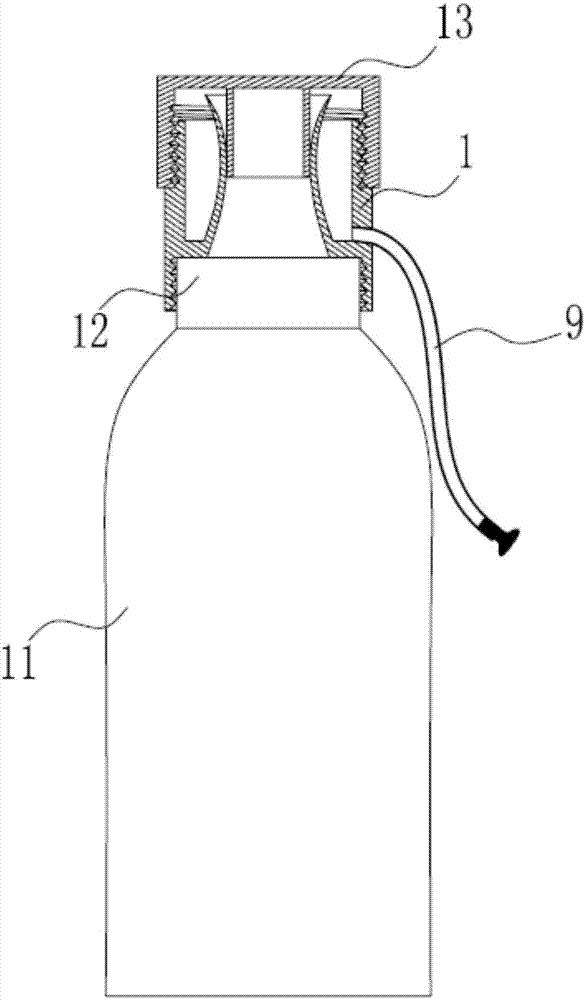 防侧漏的容器套嘴及容器装置的制作方法