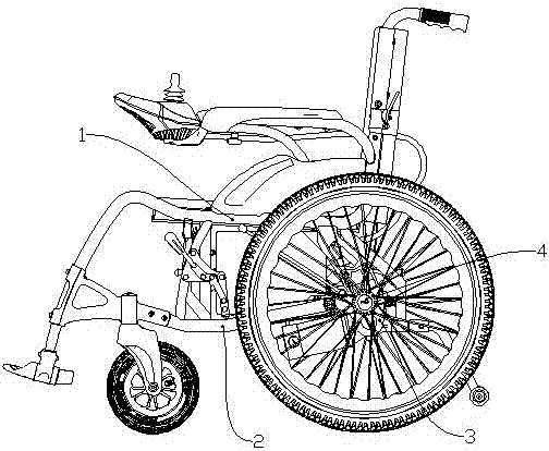 电动轮椅车电机安装结构的制作方法与工艺