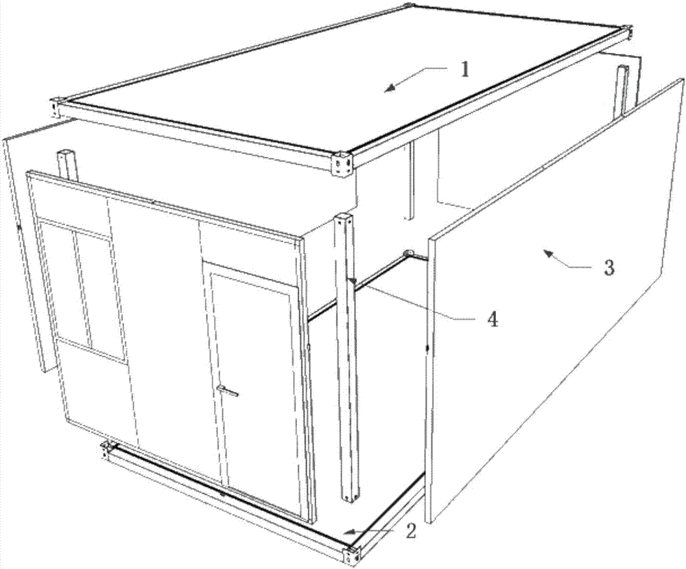 一种快装自锁式集装箱房屋结构的制作方法