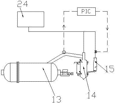终聚反应釜的二级喷淋EG循环控制装置的制作方法