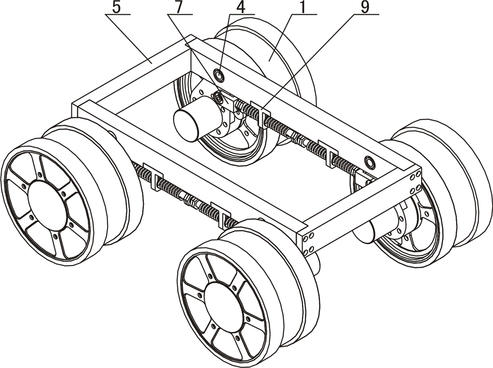 一种应用于爬壁喷漆机器人的弹性车轮结构的制作方法与工艺
