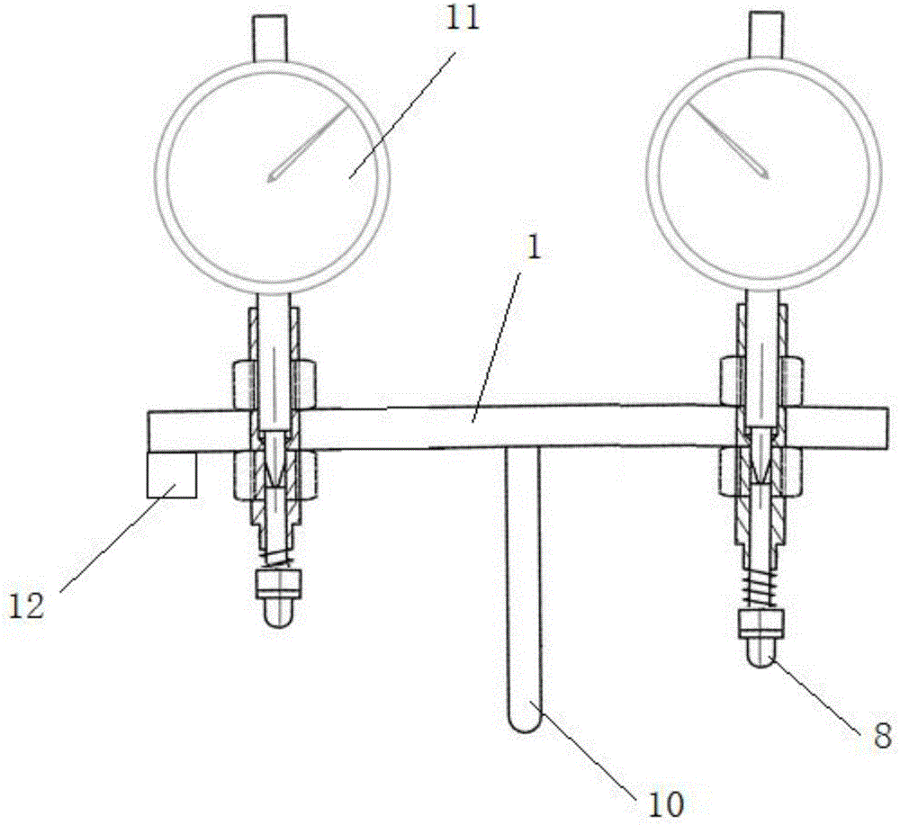 一种燃气轮机静止叶片的燃气通道面积的测量装置的制作方法