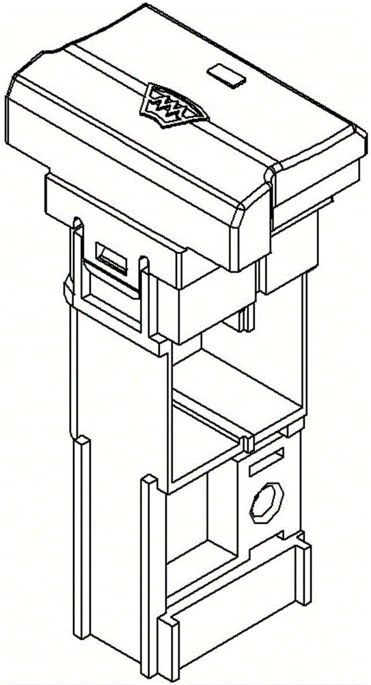 一种车用开关中按钮与推架的连接结构的制作方法与工艺