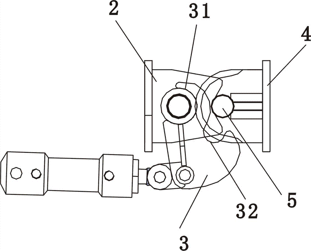 一种小型四瓣式挖树机闭合锁紧装置的制作方法