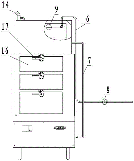 一种节能型电磁三门海鲜蒸柜的制作方法与工艺