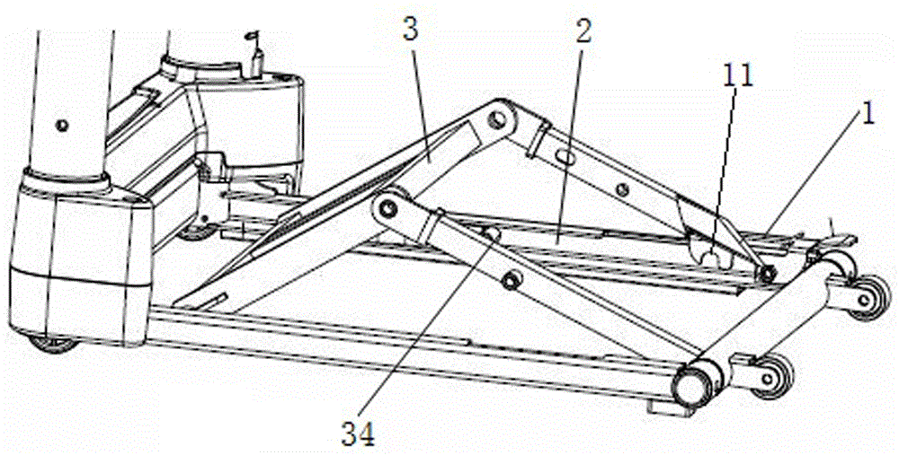 一种脚踏式跑步机底架折叠固定机构的制作方法与工艺