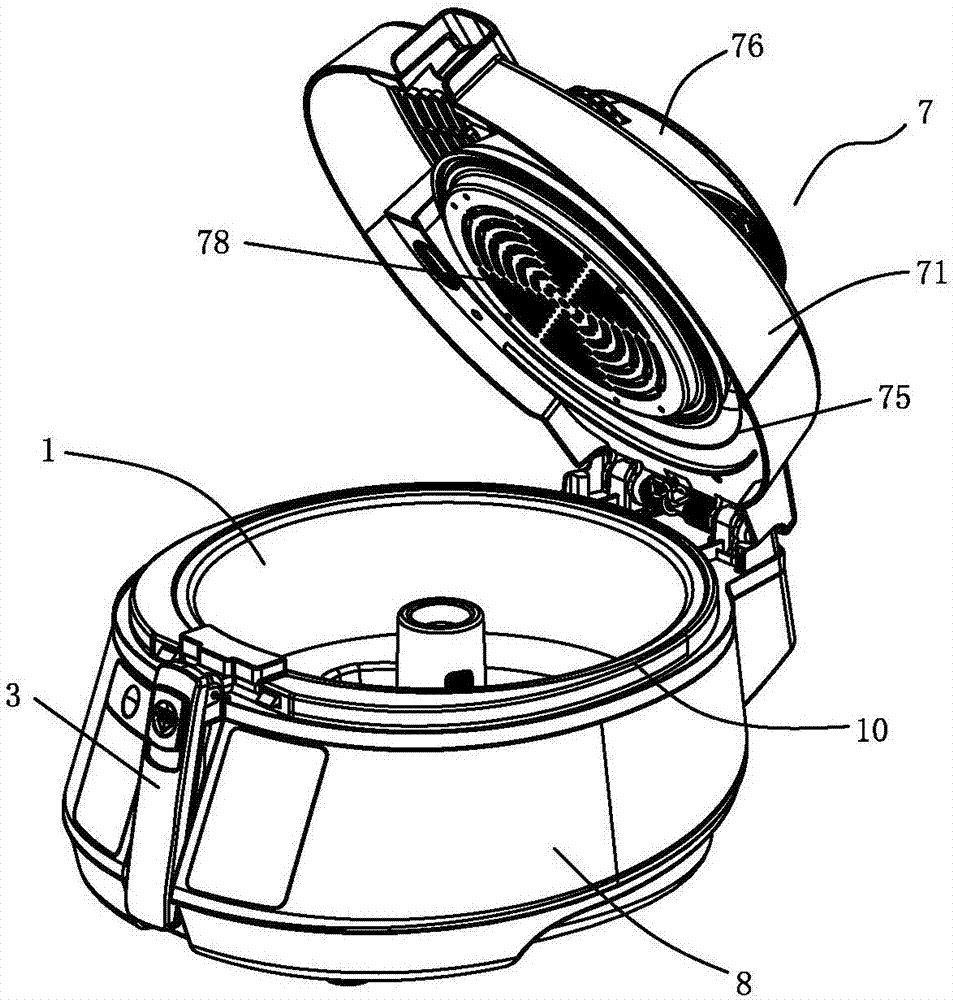 一种顶吹热风及底加热立体式炸锅的制作方法