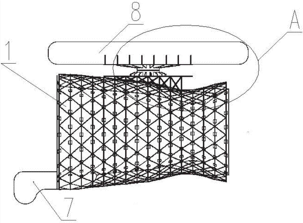 大型浮管式发电机壳体固定结构的制作方法
