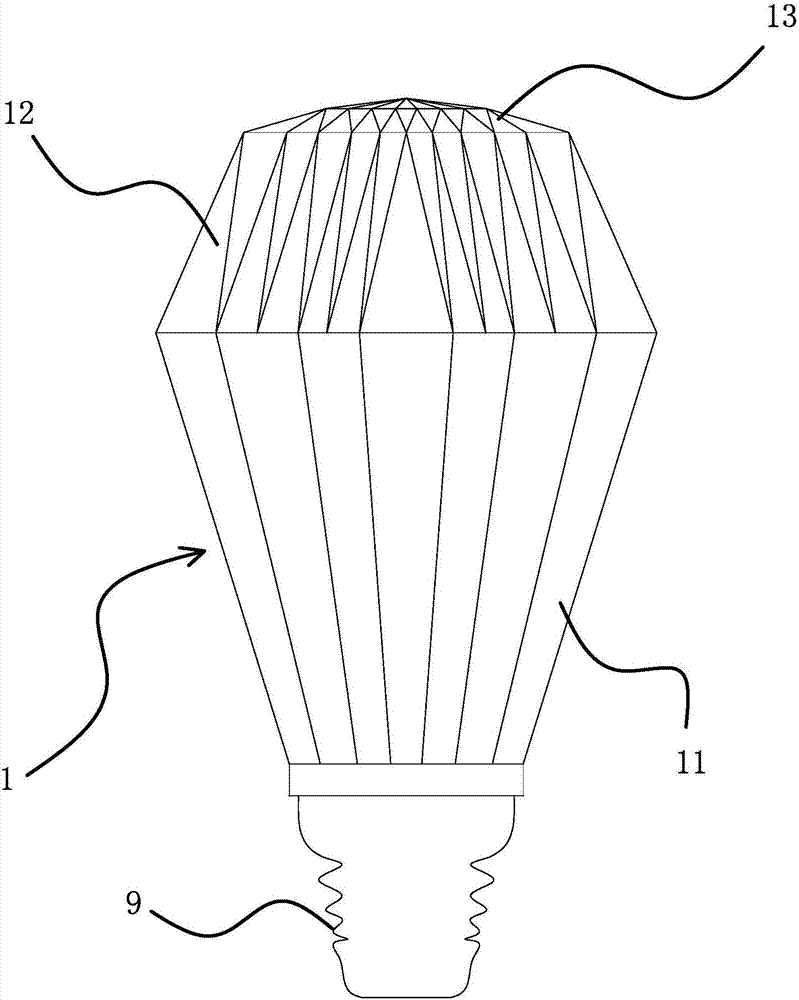 一种多面体LED灯泡的制作方法
