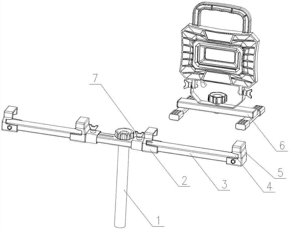 一种灯座H型支架快速固定托架的制作方法