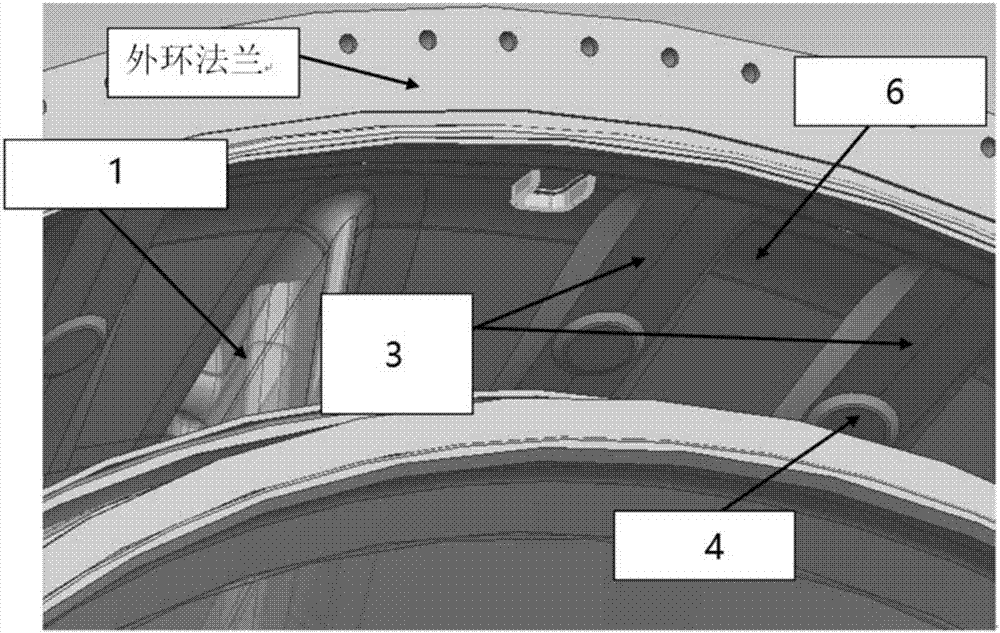 航空发动机领域,具体涉及一种可实现高温环境下内外环机匣协调变形的