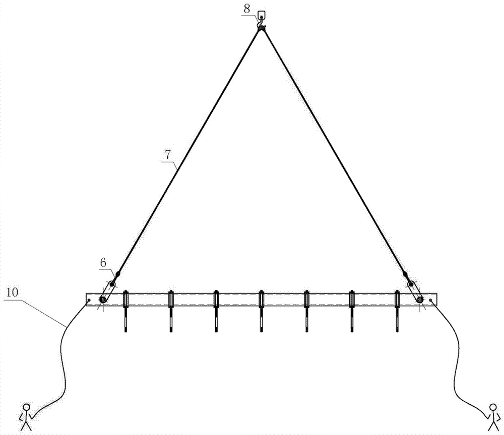 一种井架起吊系统防扭快速排绳装置的制作方法