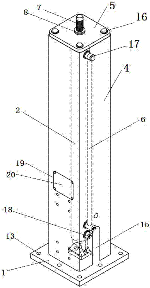 滑轨式液压升降柱的制作方法