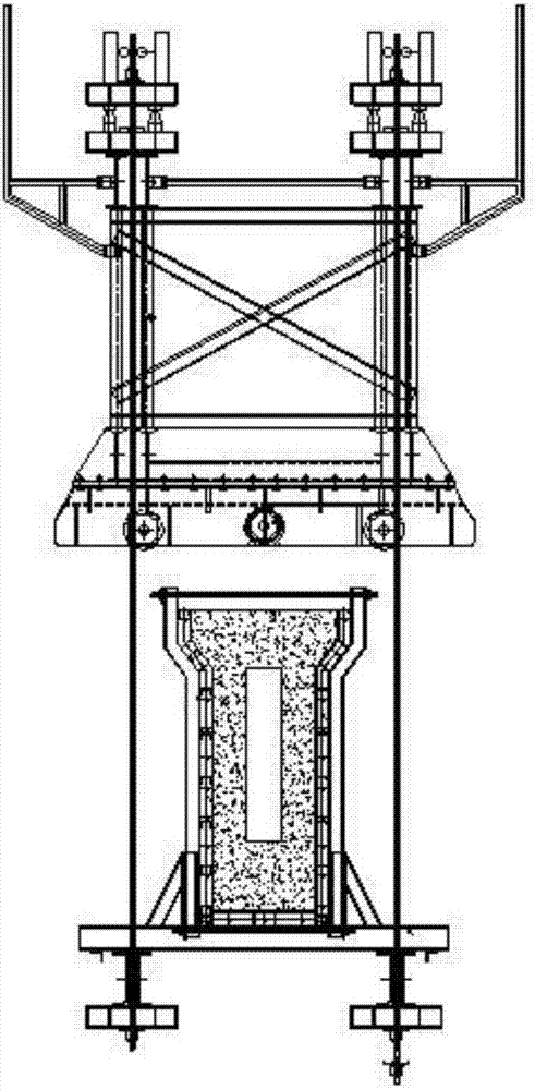 现浇跨航道系杆拱桥中横梁用自行式可调吊模设备的制作方法