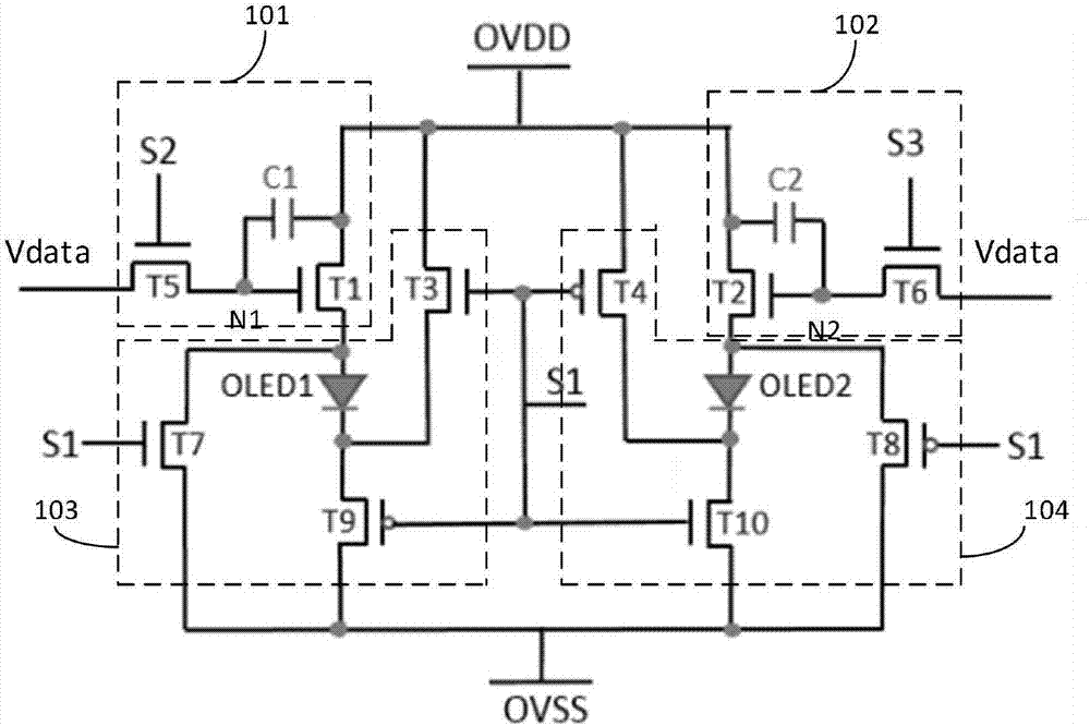 一种OLED像素电路及减缓OLED器件老化的方法与流程
