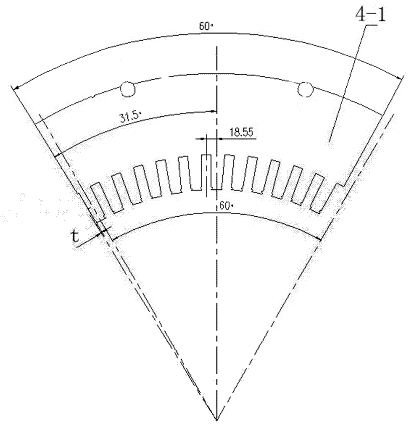 一种带平行斜槽的扇形冲片铁心结构及电机的制作方法