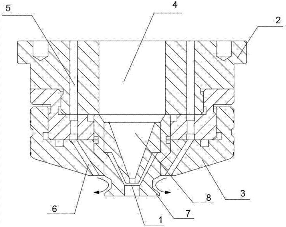 環(huán)流型激光切割頭噴嘴的制作方法與工藝