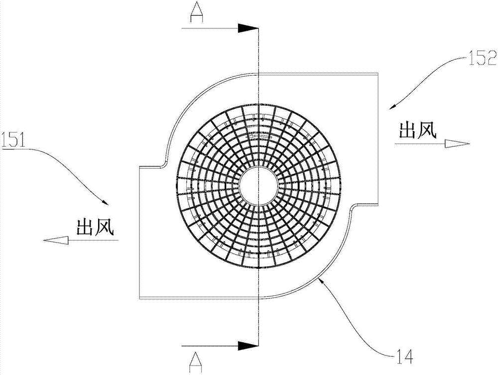 一种双进风双出风的离心风机的制作方法