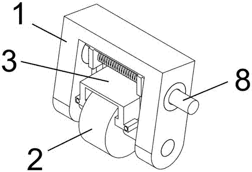 一种行李箱万向轮的制动装置的制作方法