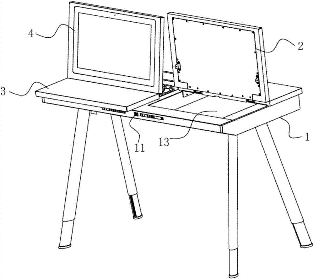 一種雙屏電子課桌的制作方法與工藝