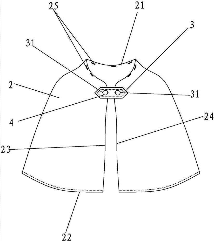 一种斗篷式上衣的制作方法