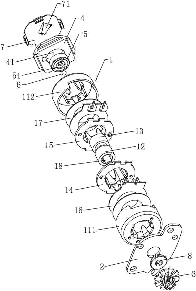 一种弹片结构斜齿轮传动步进电机的制作方法