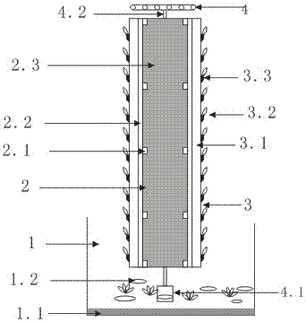 垂直污水净化与植物栽培系统的制作方法与工艺