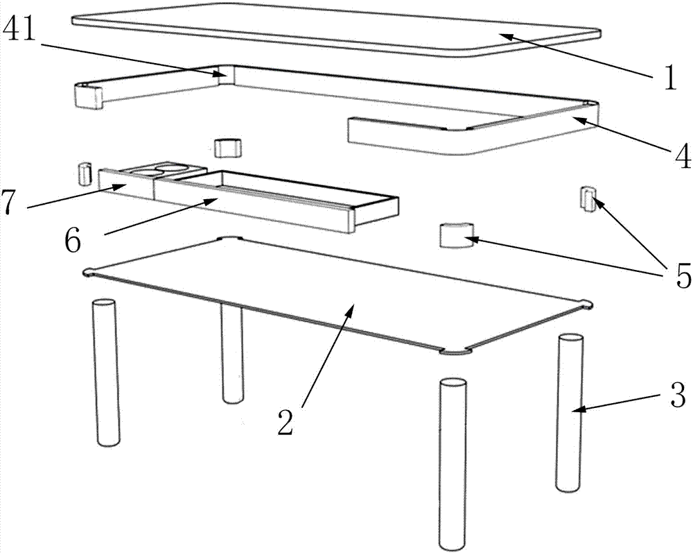 一种带金属边框的桌子的制作方法
