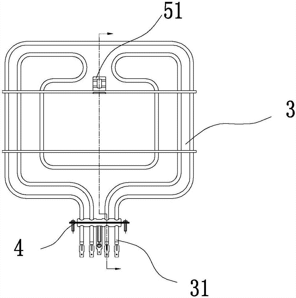一種帶有旋轉(zhuǎn)式電熱管組件的電烤箱的制作方法與工藝