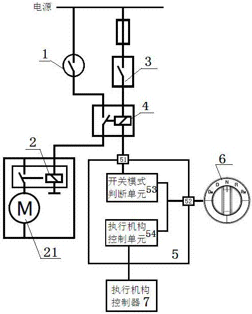 一种空挡启动控制装置的制作方法