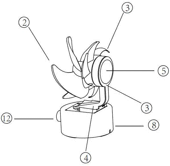 一種雙輪葉轉(zhuǎn)動風(fēng)扇的制作方法與工藝