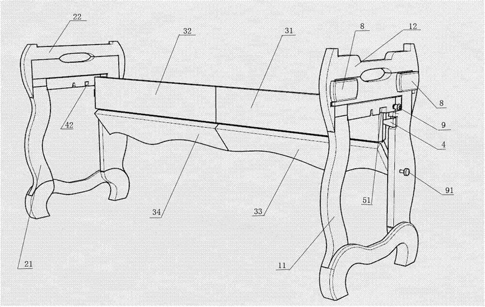 可折疊的便攜式古箏架的制作方法與工藝