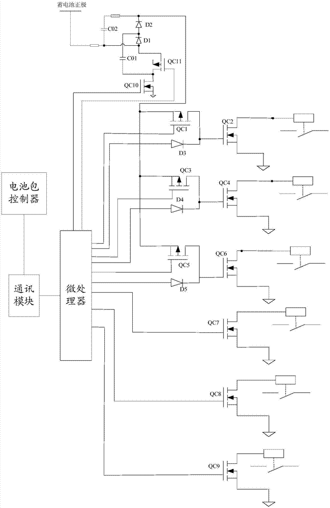 一種電池包高壓供電的控制電路的制作方法與工藝