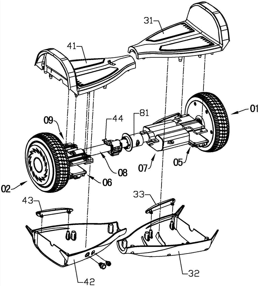 两轮电动平衡车车轮总成固定装配结构的制作方法与工艺