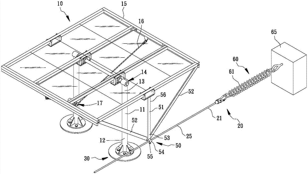 太陽能追日系統(tǒng)的彈性牽引裝置的制作方法