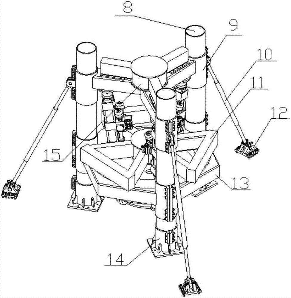一种轨道车辆空气弹簧的三岔式六自由度低温试验台的制作方法与工艺