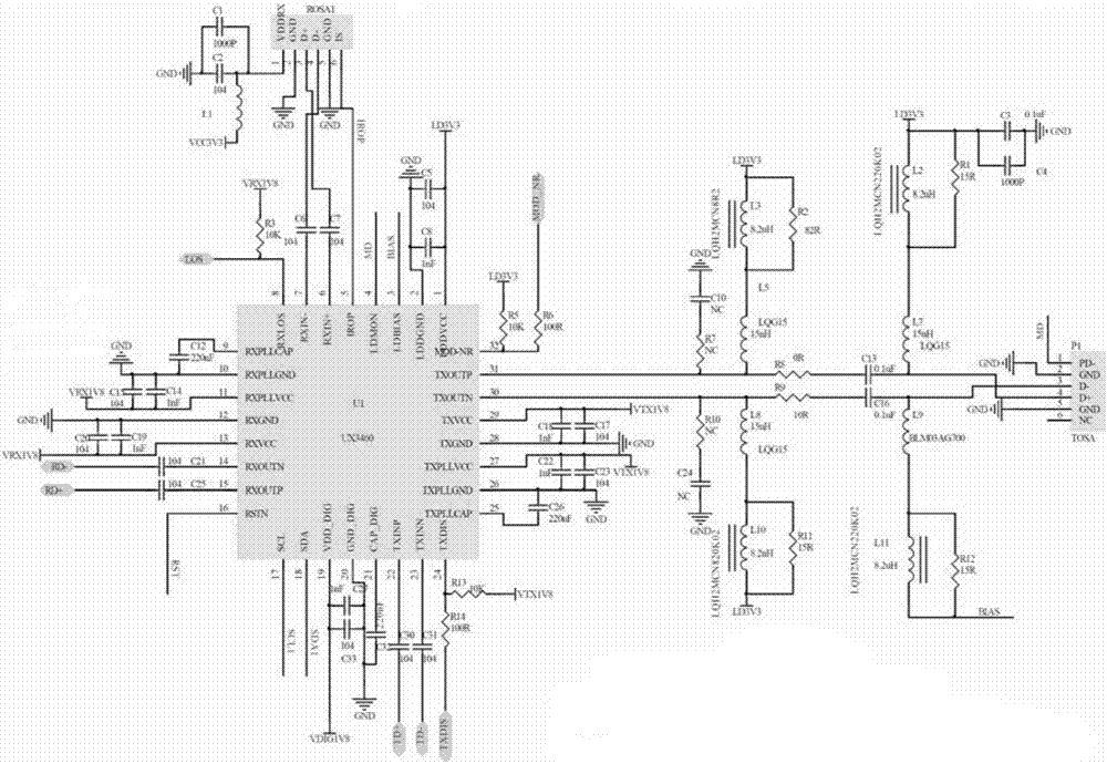 一種基于UX3460的低功耗光收發(fā)模塊的制作方法與工藝