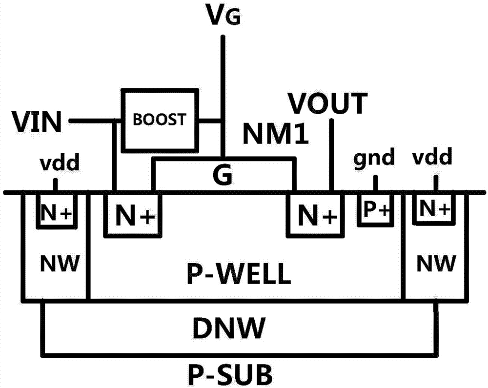 一种基于NMOS管的栅压自举开关电路的制作方法与工艺