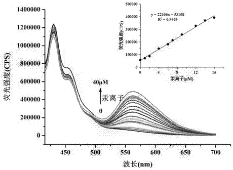 一種分析汞離子的熒光探針、制備方法及應(yīng)用與流程