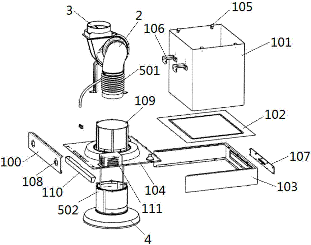 具有單腔結構的自動伸縮式吸油煙機的制作方法與工藝