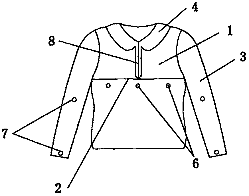 連衣裙式病號服的制作方法與工藝