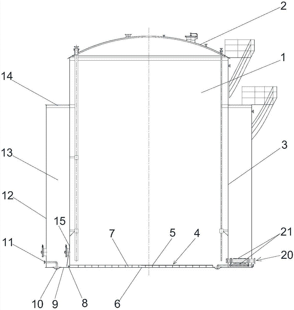 具有外保護(hù)壁的雙層罐底式儲罐的制作方法與工藝