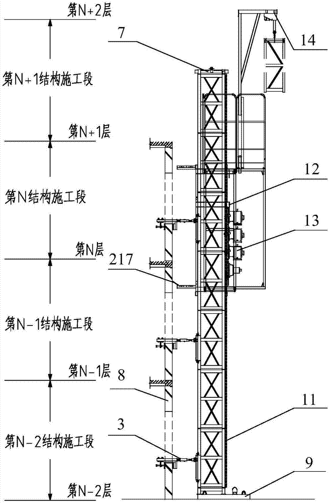 一种导架爬升式工作平台系统的制作方法与工艺