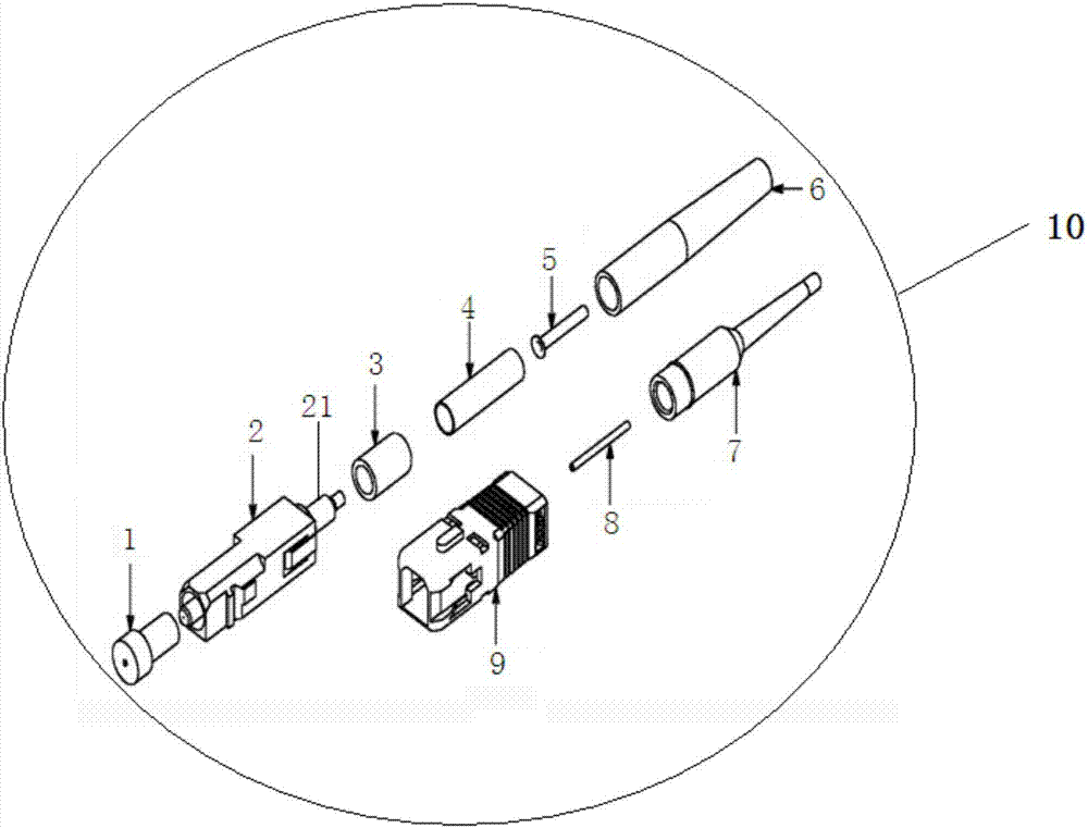 一种用于固定光纤连接器的连接装置的制作方法