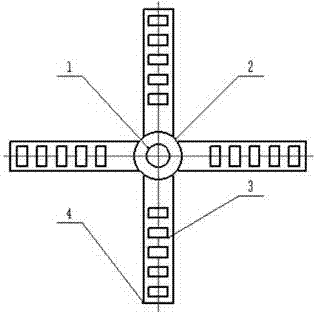 一种带矩形孔的三级折叶搅拌器的制作方法与工艺