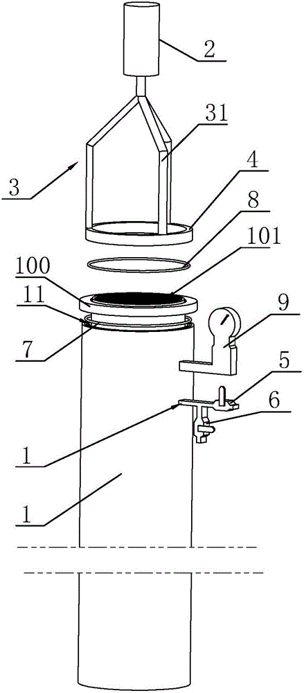 一種柱簾式膜組件檢測(cè)補(bǔ)漏裝置的制作方法