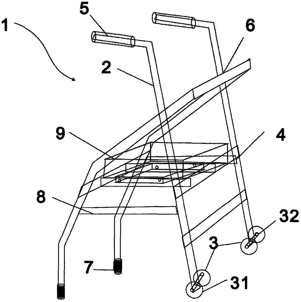 一種心胸外科用的助行器的制作方法與工藝