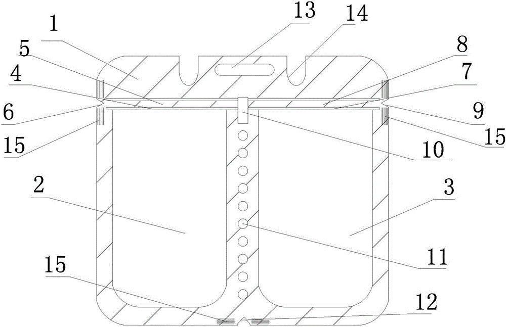 具有兩個(gè)儲(chǔ)物腔的包裝袋的制作方法與工藝